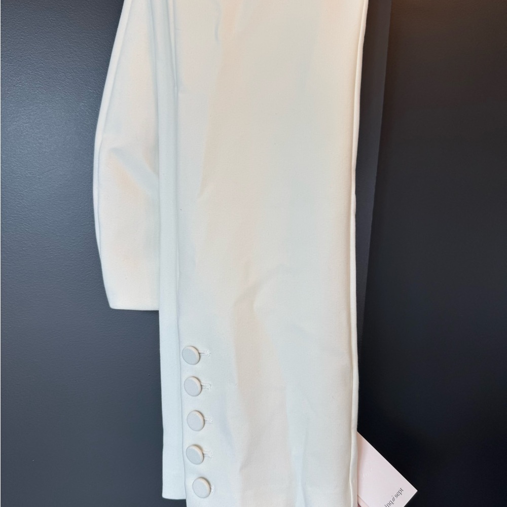 Cinq à Sept Ivory Pant with Button Accents